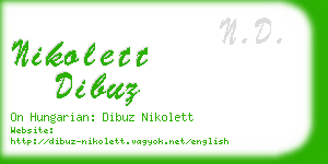 nikolett dibuz business card